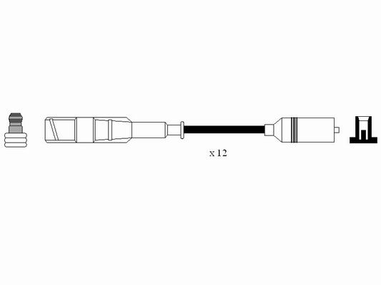 Комплект проводов зажигания TESLA арт. 0758