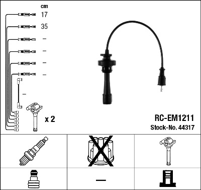 Комплект проводов зажигания JAPKO арт. 44317
