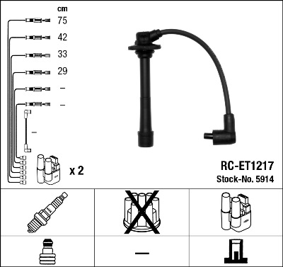 Комплект проводов зажигания BLUE PRINT арт. 5914