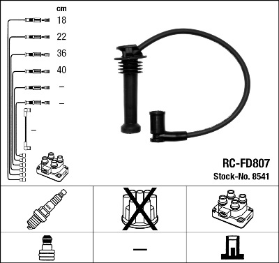 Комплект проводов зажигания BOSCH арт. 8541