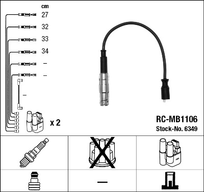 Комплект проводов зажигания TESLA арт. 6349