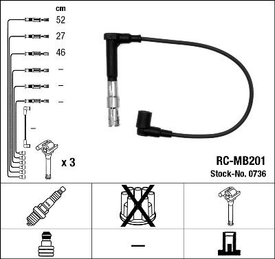 Комплект проводов зажигания BREMI арт. 0736