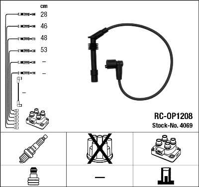 Комплект проводов зажигания BOSCH арт. 4069