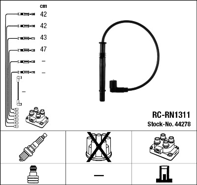 Комплект проводов зажигания BREMI арт. 44278