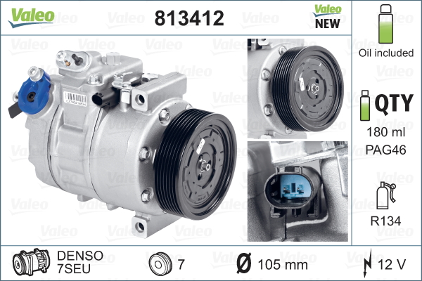 Компрессор кондиционера NISSENS арт. 813412
