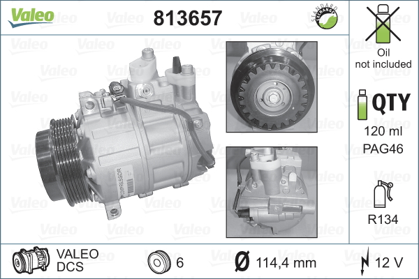 Компрессор кондиционера DENSO арт. 813657