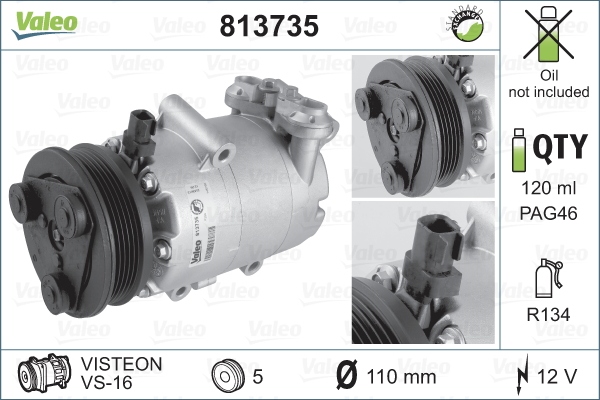 Компрессор кондиционера NISSENS арт. 813735