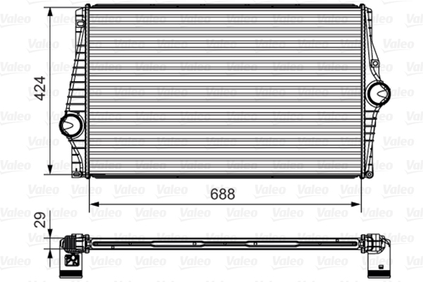 Радіатор інтеркулера Volvo XC90 I 02-14 NISSENS арт. 818280