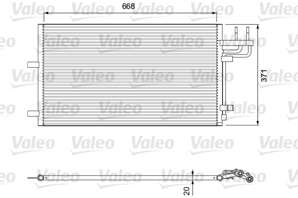 Радиатор кондиционера MAHLE арт. 818046