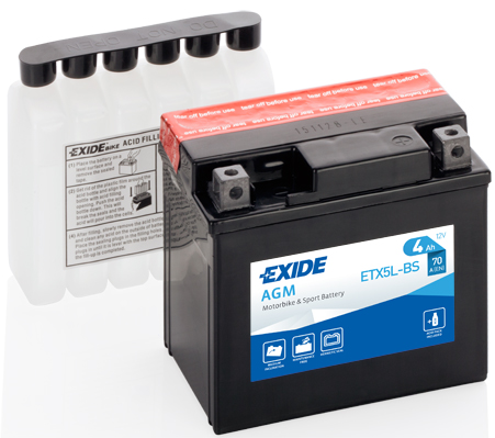 Аккумулятор EXIDE арт. ETX5L-BS