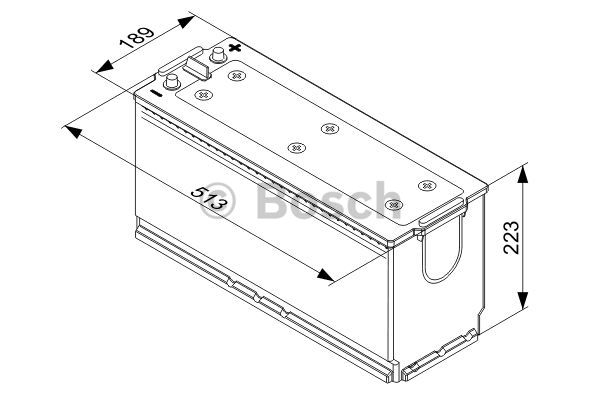 Акумуляторна батарея 140Ah/800A (513x189x223/+L) EXIDE арт. 0092T40760