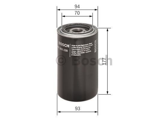 Фільтр масляний Daf 45/55 91-00 WIX FILTERS арт. 0 451 203 228