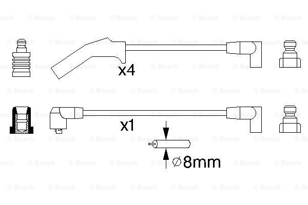 Комплект проводов зажигания BOSCH 0 986 356 724