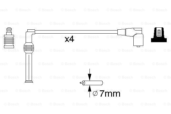 Комплект проводов зажигания BOSCH 0 986 356 778