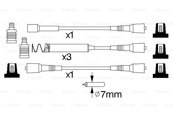 Комплект проводов зажигания BREMI арт. 0986356850