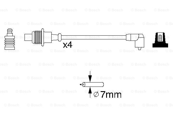 Комплект проводов зажигания BOSCH 0 986 356 854