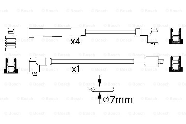 Комплект проводів запалення BOSCH 0 986 356 859