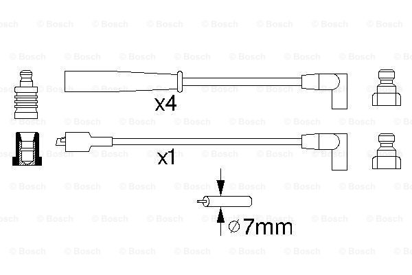 Комплект проводов зажигания BOSCH 0 986 356 873