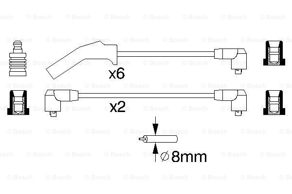 Провід запалювання Ford Scorpio/Sierra 2.9 86-94 (к-кт) NGK арт. 0986356879