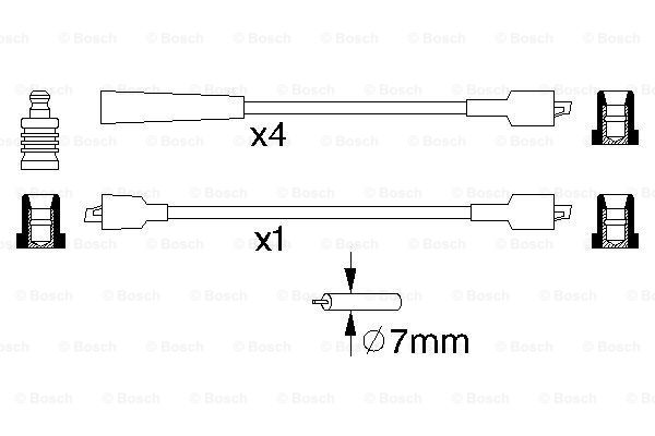 Комплект проводов зажигания BOSCH 0 986 356 880