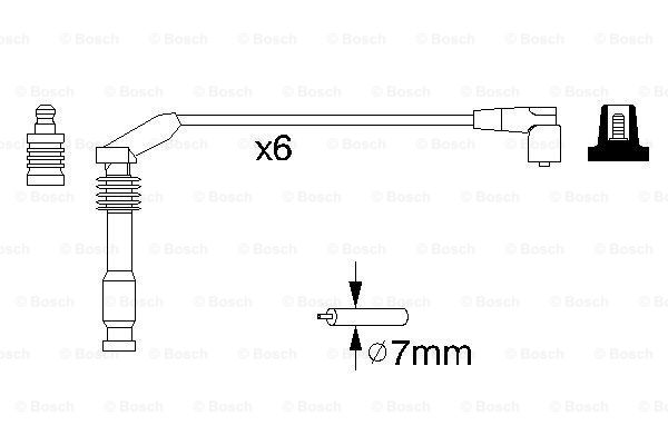 Комплект проводов зажигания BOSCH 0 986 357 143