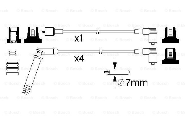 Комплект кабелiв запалювання BOSCH BO 0986357148