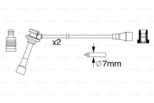 Комплект вв проводів BOSCH 0 986 357 203