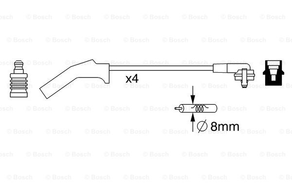 Комплект проводів запалення BOSCH 0 986 357 257