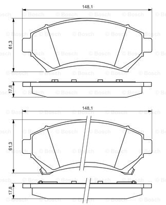 Тормозные колодки дисковые ABE арт. 0986424466