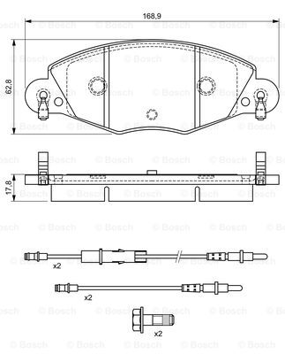 Тормозные колодки передние дисковые ICER арт. 0 986 424 581