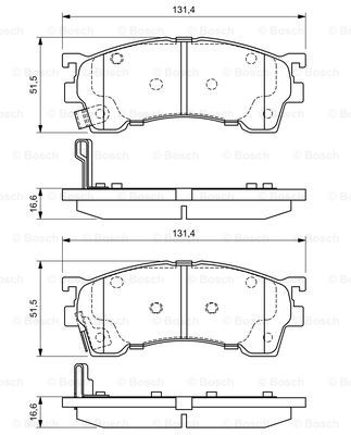 Тормозные колодки дисковые BLUE PRINT арт. 0 986 424 694