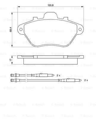 Гальмівні колодки дискові BREMBO арт. 0986460950