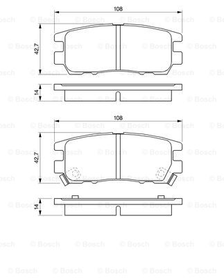 Колодки гальмівні (задні) Mitsubishi Pajero 90-01/ L400 94-05 BREMBO арт. 0986461768