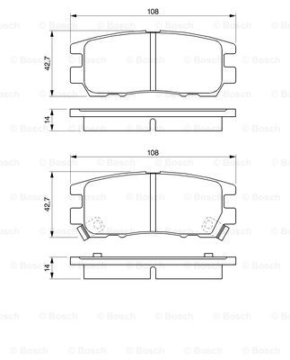 Тормозные колодки задние дисковые ROADHOUSE арт. 0986461768