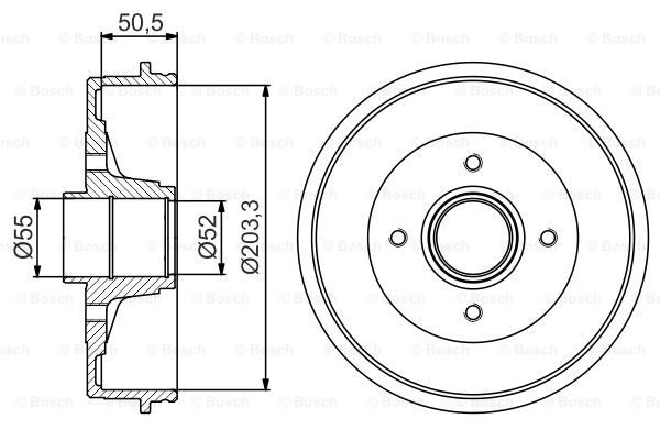 Тормозной барабан KAVO PARTS арт. 0986477172