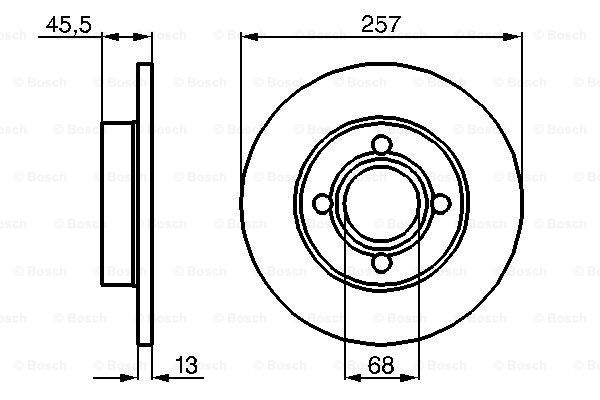Тормозной диск передний REMSA арт. 0986478016