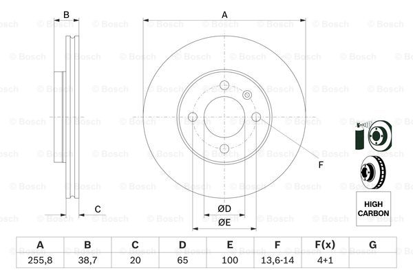 Тормозной диск FEBI BILSTEIN арт. 0 986 478 308