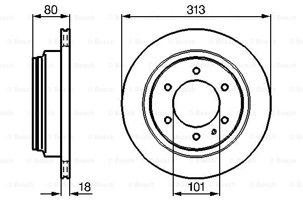 Тормозной диск задний BLUE PRINT арт. 0986478496