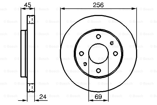 Тормозной диск передний BLUE PRINT арт. 0986478531