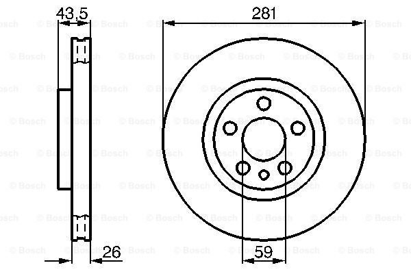 Тормозной диск передний REMSA арт. 0986478812
