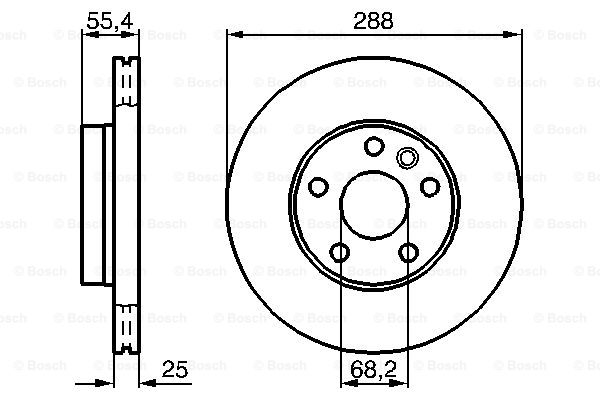 Диск гальмівний (передній) VW Sharan 95-10/Ford Galaxy 95-06 (288x25) DELPHI арт. 0986478893