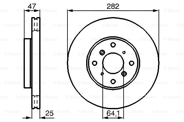 Тормозной диск BOSCH 0 986 478 982