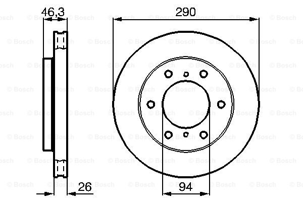Тормозной диск передний KAVO PARTS арт. 0986478990