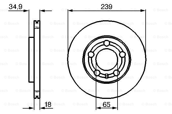 Тормозной диск передний BREMBO арт. 0986479036