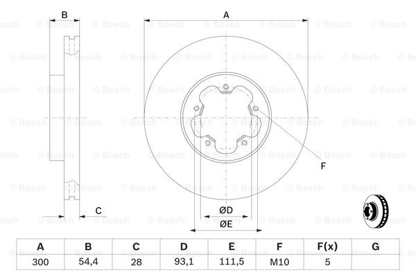 Тормозной диск FORD арт. 0986479307