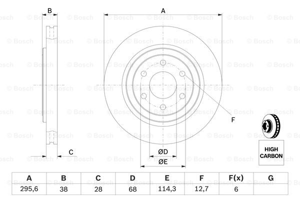 Тормозной диск BLUE PRINT арт. 0986479356