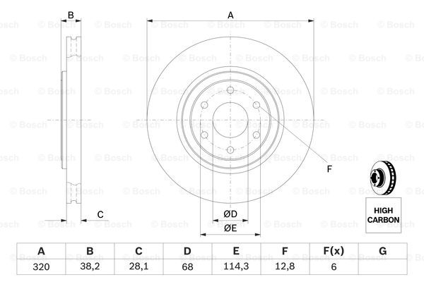 Тормозной диск BLUE PRINT арт. 0986479357