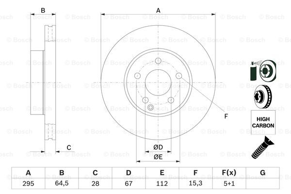 Тормозной диск FEBI BILSTEIN арт. 0986479407