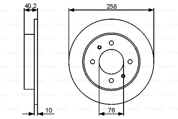 Диск гальмівний (задній) Hyundai Elantra/Coupe/Lantra (полный) 1.5-2.0 (257,9x10) (повний) BOSCH 0 986 479 484