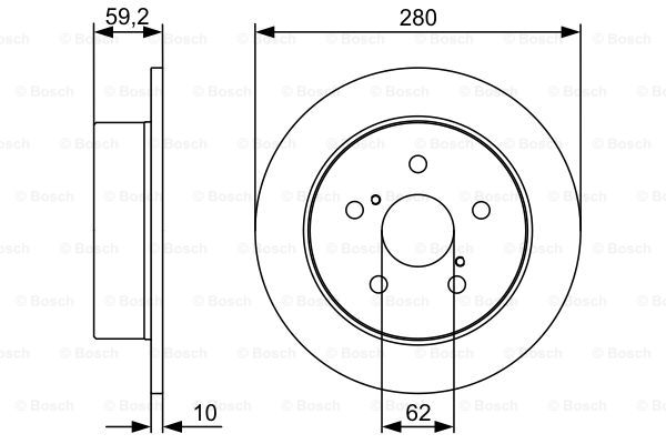Диск гальмівний BLUE PRINT арт. 0986479520